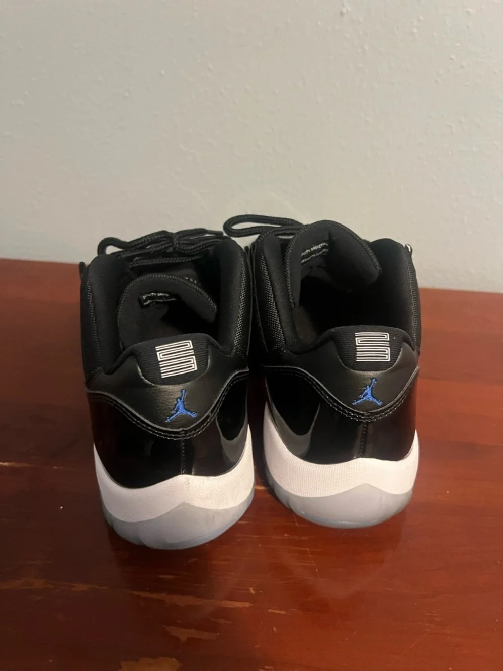 Jordan Men's Black and White Low-Top Retro 11 space jam